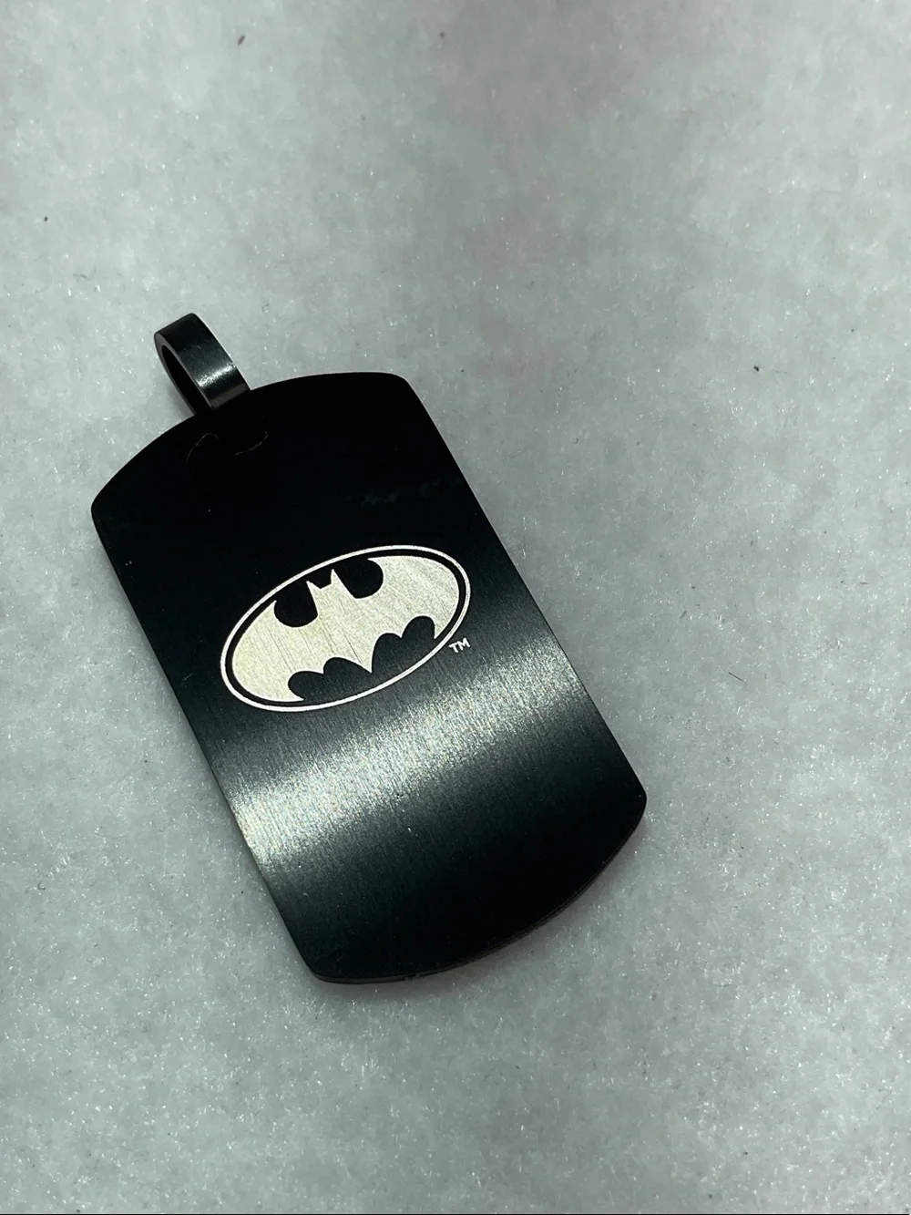 Origami Owl Black & Silver Batman Justice League Dog Tag